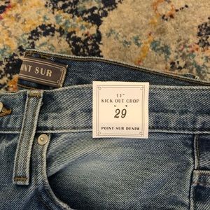 J.Crew Rigid kickout crop jean in Sailor Blue wash